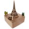 Eiffel Tower, Paris, France Wooden Musical Figurine with Moving Car